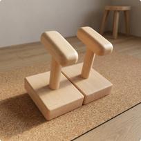 Barra Push-up in Legno Joint Friendly Bois Robuste Handstand Bars Compact