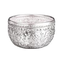 Thai Styles Silver Pewter Bowl For Tea Dessert Soup Salad Traditional Handcrafted Aluminum Tableware