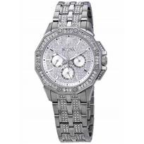 Bulova Octava Krištoliniai akcentai Sidabrinis daugiafunkcis ciferblatas Kvarcinis 96C134 Vyriškas laikrodis sidabras