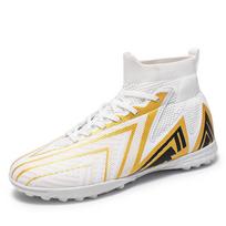 Football Boots Men's Soccer Turf Soccer Cleats Outdoor Non-Slip Professional High Top Grass Training Sport Tenis Masculino Male 35