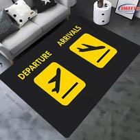 Aircraft Theme Airstrip Airport Carpet New Release! Rug for Living Rooms Bedrooms, Office Areas, Durable Machines Washable Mats 40x60cm (16x24in)