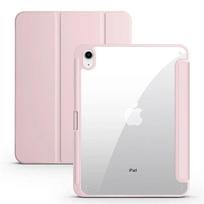 For iPad 10th Gen Case with Pen Holder Trifold Acrylic Clear Back Hard Cover For iPad 10.2 9.7 Air 5 11 iPad 10 9 11th A16 Case iPad 5th 9.7 inch rožinė