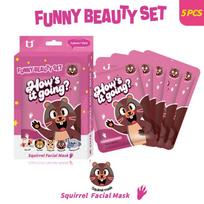 Cross-border Cartoon Animal Face Mask: Hydrating, Moisturizing, and Nourishing brown
