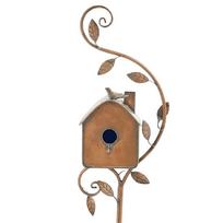 Garden Outdoor Metal Birdhouse Decoration Bird Houses for Outside with Pole Bird House Pole for Outdoor Yard Garden Decor