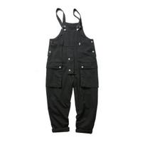 Men Jumpsuit Multiple Pockets Solid Color Pocket Loose Comfortable Dress-up Oversized Vintage Japanese Style Men Pants Male Clothes 3XL