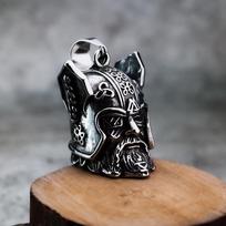 Retro Viking Odin Motorcycle Bell - Zinc Alloy, Norse King Design