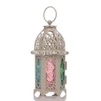 Wind Lamp Wedding Vintage Iron Glass Hanging Candle Lantern Candlestick Home Decor Candle Holders D