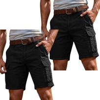 Men's Cargo Shorts Knee Length Loose Fit Multi-Pocket for Summer Sports Hiking XXXL