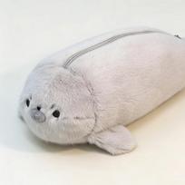 Seal Doll Pencil Case Large Storage Bag for Kids Girls Cute Plush Holder High Aesthetic Value School Use A2