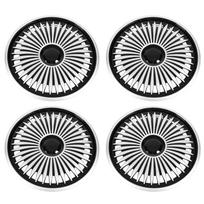 4 Pcs Wheel Rim Skin Cover Hub Silver Universal 15 in Wheel Covers Hub Caps for Fiat 500 and Most Cars