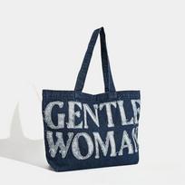 Thai Fashion Brand Large-capacity Single-shoulder Canvas Bag Literary Retro Denim Women's Portable Letter Patch