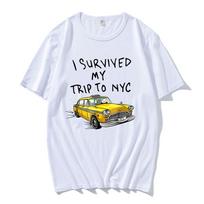 Išgyvenau kelionę į NYC Marškinėliai Tom Holland Marškinėliai Streetwear Juokingi Automobilio Animacinių Filmų Grafiniai Marškinėliai Vasariniai Medvilniniai Švelnūs Viršutiniai XS