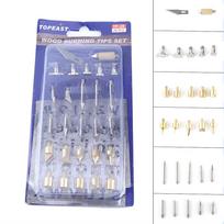 1 Set Pyrography Wood Working and Soldering Tips Alphabet Numbers Symbols Stencils