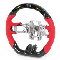 Carbon Fiber LED Shift Lights Display Steering Wheel Fit for Ford Mustang V6 EcoBoost GT Shelby 2015‑2017