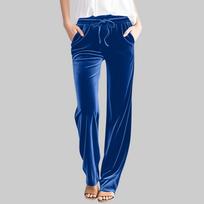 Women's Casual ,Color Pants High,Waisted Drawstring Trousers S