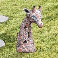 LED Solar Resin Giraffe Statue Outdoor Decorations Garden Statue Art for Lawn Porch Walkway Yard