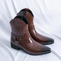 High Quality Leather Boots Men Classic High Top British Men's Boots Motorcycle Shoes Ankle Western Cowboy Boots Male Winter for daily use 40