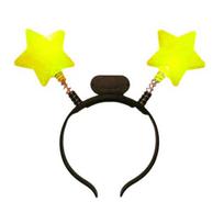 Yousheng Luminous Headband Flashing Glow Hairhoop Light Up Hairband Star 3 Modes Cosplay Glowing Prop for Weddings Parties Holidays Dance Adults Kids A