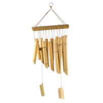 Bamboo Wind Chimes Hanging Decor Home Bell Pendant Garden Outdoor Spinner Eco Friendly Creative Gift Idea Premium