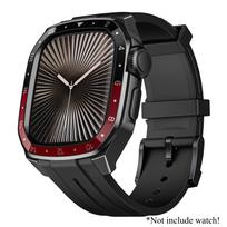 Metalinis dėklas+Silikoninis dirželis Apple Watch juostoms Series 11 10 46mm Atsparus smūgiams apsauginis dangtelis Iwatch Series 9 8 7 45mm Juosta Series 11 46mm gray