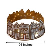 LED Gingerbread Christmas Tree Collar Christmas Ornaments Luminous Christmas Tree Cover Skirt Reusable Home Party Props