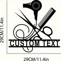 Vintage Metal Wall Art Scissor Comb Sign Barber Shop Decor Home Mounted
