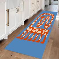 Cute Cartoon Tiger Pattern Runner Rug Animal Print Modern Home Decor Hallway Carpet Soft Non-slip Floor Mat for Corridor Bedroom 40X120CM