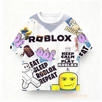 Vasaros 3D spausdinti berniukų drabužiai mergaičių vaikų Roblox žaidimo trumparankoviai marškinėliai mergaitės ir berniuko marškinėliai vaikiški drabužiai 100