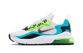 Nike Air Max 270 RT SE Cushioning Low top Running Shoes White Green Children Aged 3 7 Years Old CW2211-300 31