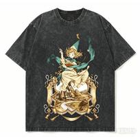 Witch Hat Atelier Washed T-shirt 2026 New Model personality Clothes shirt Year round clothing Retro Fashion Vintage Loose gift S