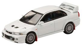 Hobby Japan HJ64 Mitsubishi Lancer GSR Evolution 6 1999 with Mud Scotia Finished Model 1/64 (CP9A) Flaps, White,
