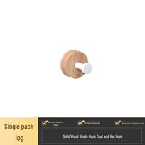 Walnut Wood Style Curtain Tieback Hook with Traceless Strap Fixer for Sheer Curtains.