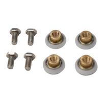 4pcs Nylon and Brass Shower Door Rollers for Bathroom Sliding Glass Doors Includes Stainless Steel Screws for Easy Replacement 27mm
