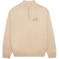 New Era FW25 Knitted Pullover Loose Simple Stand Collar Letter Logo Embroidered Versatile Casual Long Sleeve Sweater Unisex sweater 14726722 M