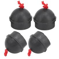 4pcs Cue Chalk Holder Pocket Rubber Billiard Pool Chalk Holders with Cord AccessoryBlack