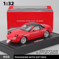 1:32 Mazda Mx5 Alloy Die Cast Toy Car Model Sound And Light Pull Back Children'S Toy Collectibles Birthday Gift