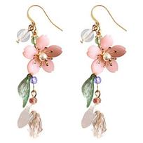 Elegant Petal Leaf Earrings Stylish Ear Hooks Featuring Natural Beauty Design for Fashionable Women in Resin Material 1