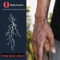 Lightning Waterproof Herbal Tattoo Stickers for Stylish Men and Women: Ideal for Neck, Arms, and Legs. Juice Lightning Arm 1 Sticker