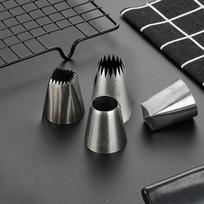 Ruhan Extra Large 304 Stainless Steel Decorating Tip 4-Piece Set