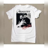 Vtg Ministry With Sympathy Album Cotton White Full Size Men Women Shirt Unisex T-Shirt XL