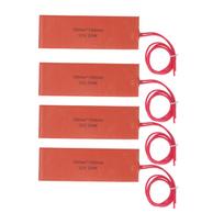 4 Pcs Silicone Rubber Heating Pad Flexible Silicone Heater Mat Rubber Heating Blanket for Industrial Equipment 20W 12V