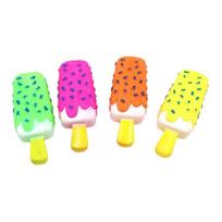 Ice Stick Dog Chew Toy Bite Resistant Squeaky Simulated Ice Cream Pet Toy Boredom Stress Relief Puppies Teething Cleaning
