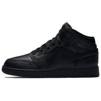 Jordan 1 Mid Black GS 554725-091 38.5