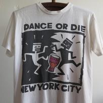 Vintažiniai Keith Haring T-shirt 'Dance Or Die' 'Dance Or Die' Niujorkas RETAS Meno T Unisex T-shirt XXXXL gray