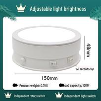 15cm Luminous Electric Rotating Display Stand for Video and Live Broadcasts blue
