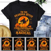 Halloween I'm The Grandma Witch Like A Normal Grandma Custom T-Shirt Gift XL