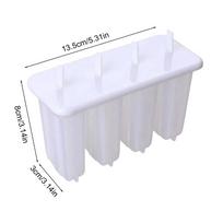 Ice Bar Mold 4-Cavity Reusable Maker Tools Ice Pop Maker for Chocolate Candy Fruit Yogurt Gelatina Dessert Cake Cookie Camping