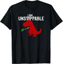 Cute & Funny I Am Unstoppable T-Rex Dinosaur Unisex T-Shirt S