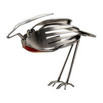 Handmade Metal Bird Sculpture Recycled Cutlery Art Statue Rustic Fork Spoon Bird Figurine 1pc