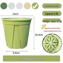 Aimei Qingshan Self-Watering Anti-Root Rot Flower Pot, Thickened & Breathable Semi-Hydroponic Design. 3pcs without Tray